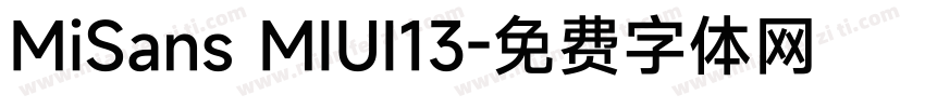 MiSans MIUI13字体转换